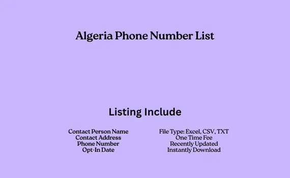 Algeria phone number list