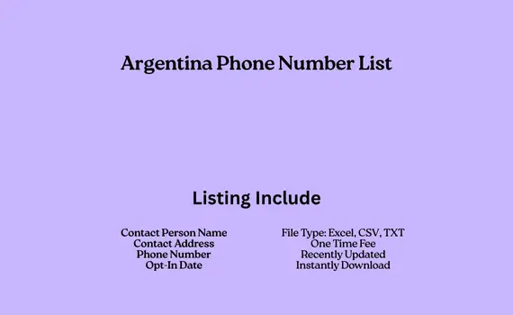 Argentina phone number list