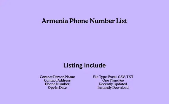 Armenia phone number list