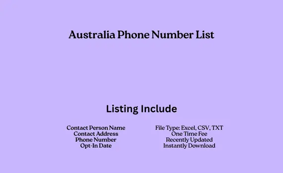 Australia phone number list