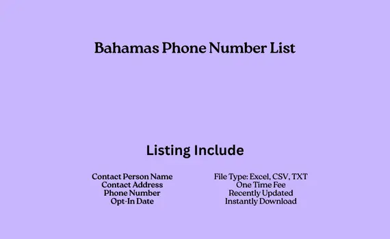 Bahamas phone number list