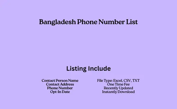 Bangladesh phone number list