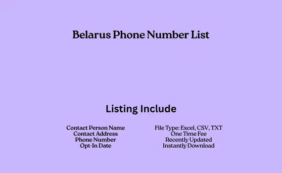 Belarus phone number list