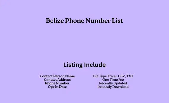 Belize phone number list