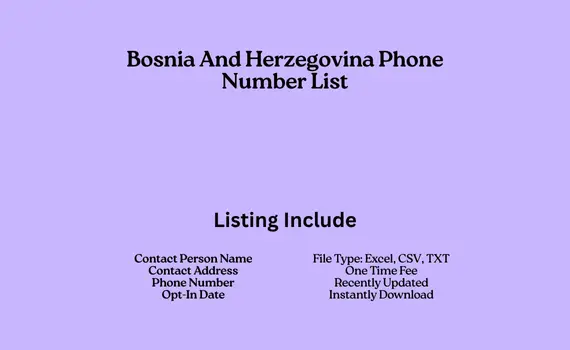Bosnia And Herzegovina phone number list