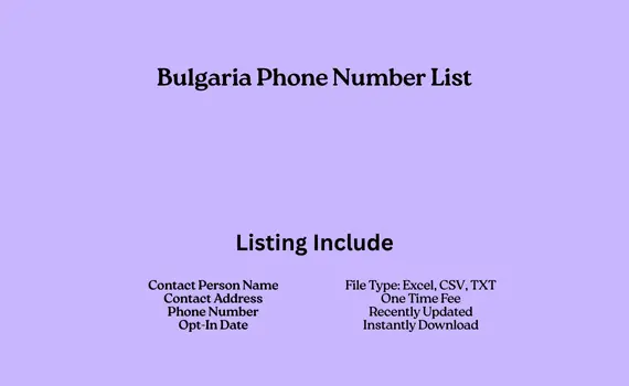 Bulgaria phone number list