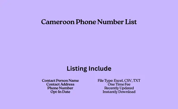 Cameroon phone number list