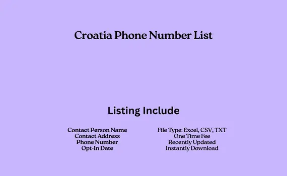 Croatia phone number list