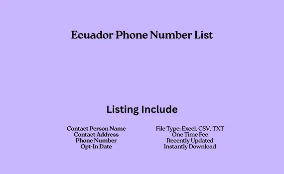 Ecuador phone number list
