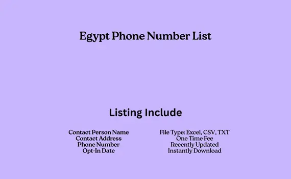 Egypt phone number list