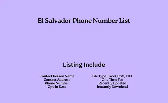 El Salvador phone number list