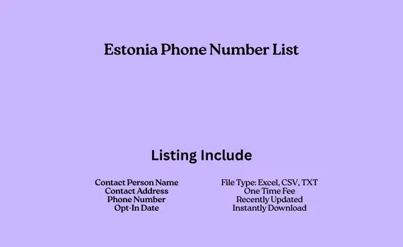 Estonia phone number list