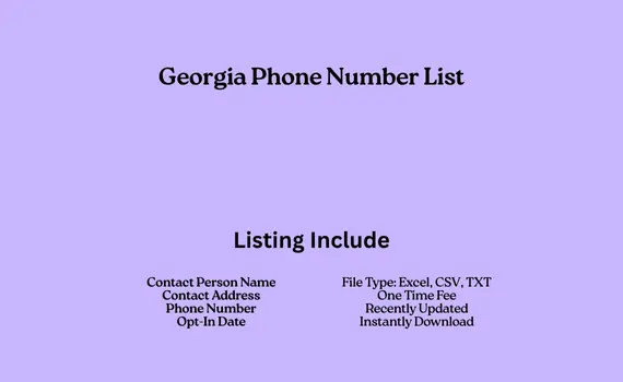 Georgia phone number list