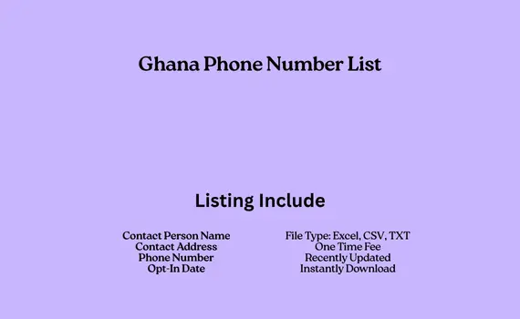 Ghana phone number list