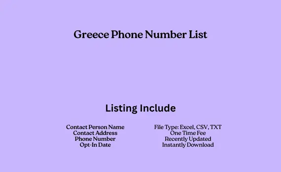 Greece phone number list