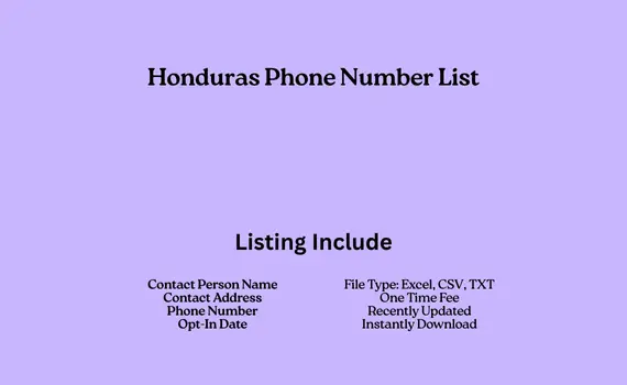 Honduras phone number list