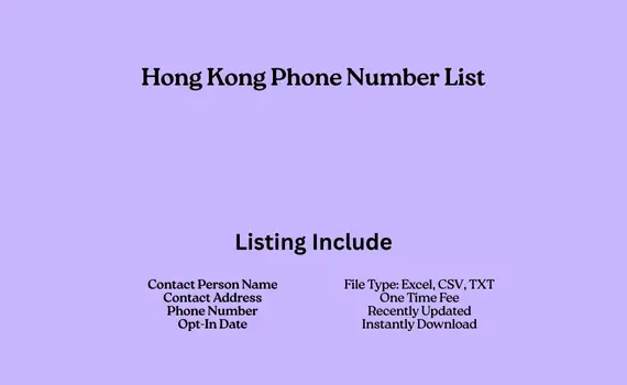 Hong Kong phone number list
