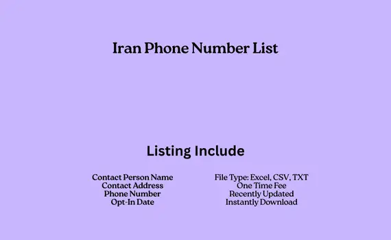Iran phone number list