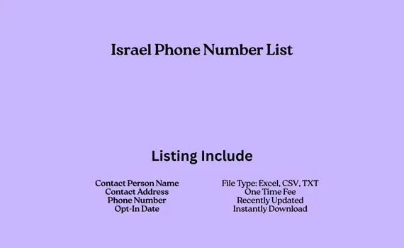 Israel phone number list