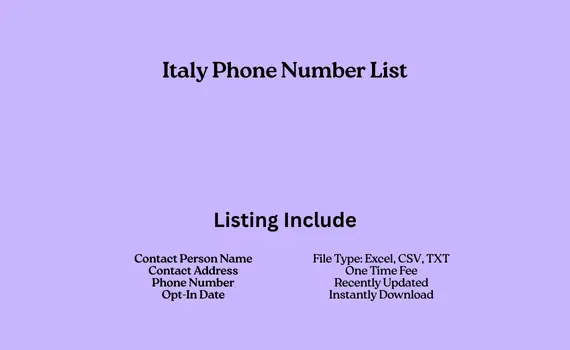 Italy phone number list