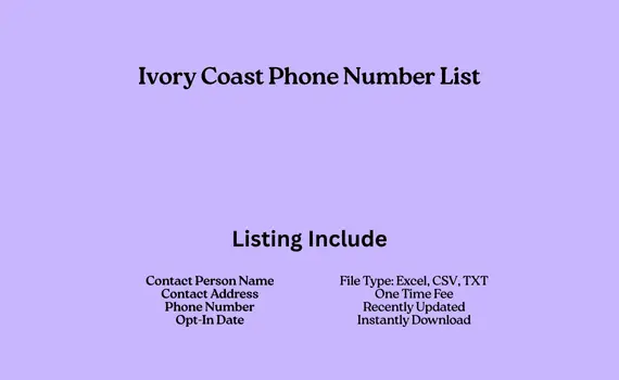 Ivory Coast phone number list