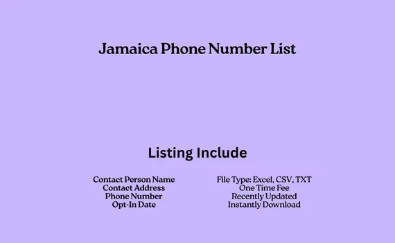 Jamaica phone number list