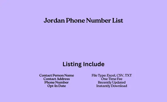 Jordan phone number list