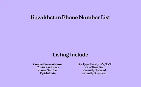 Kazakhstan phone number list