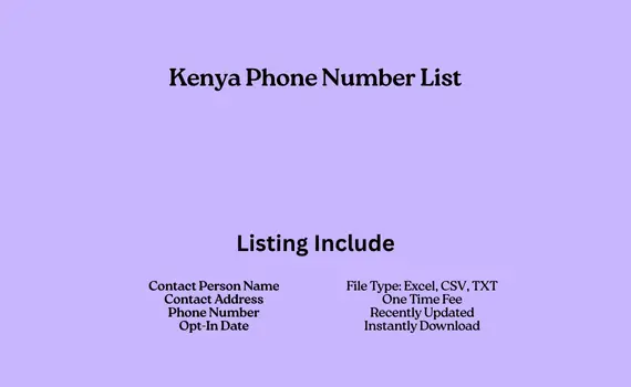 Kenya phone number list