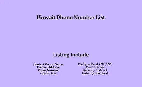 Kuwait phone number list