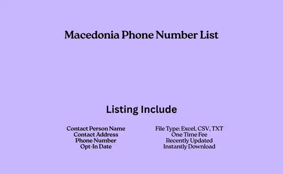 Macedonia phone number list