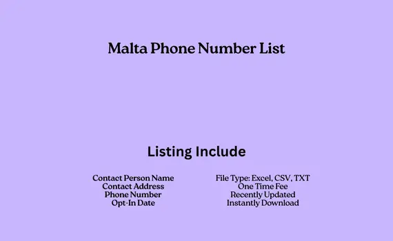 Malta phone number list