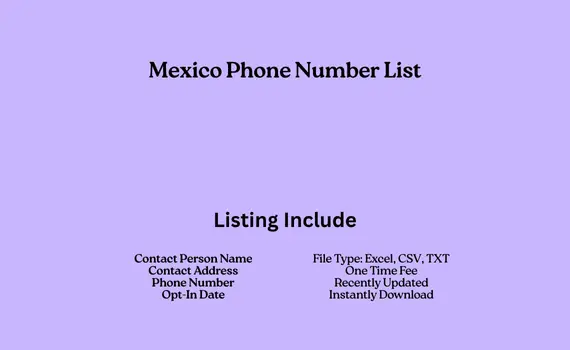 Mexico phone number list