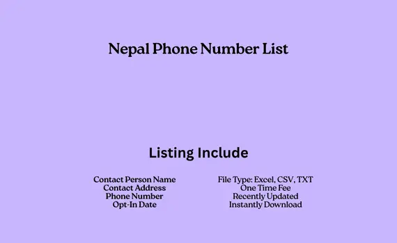 Nepal phone number list