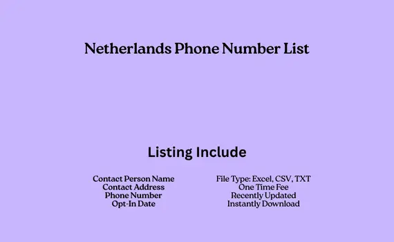 Netherlands phone number list