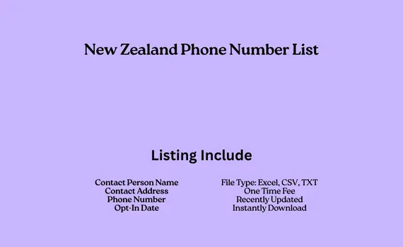New Zealand phone number list
