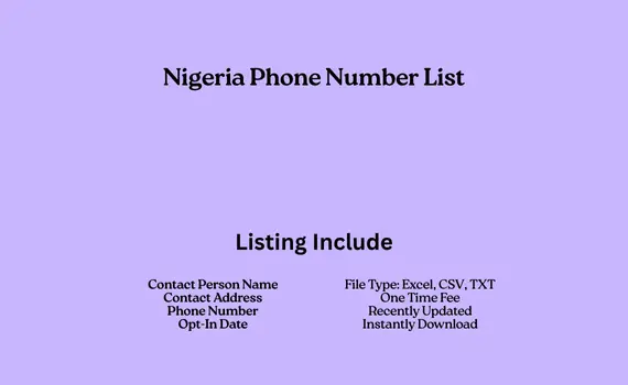 Nigeria phone number list