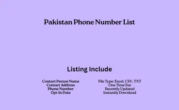 Pakistan phone number list