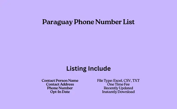 Paraguay phone number list
