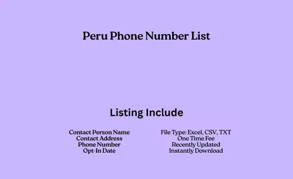 Peru phone number list