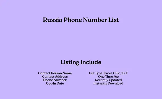 Russia phone number list