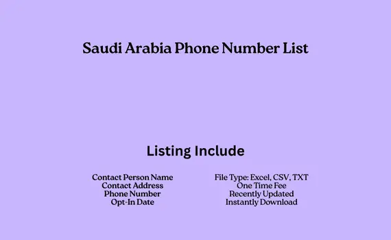 Saudi Arabia phone number list