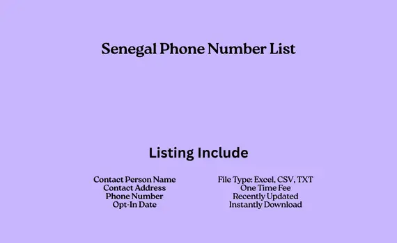 Senegal phone number list