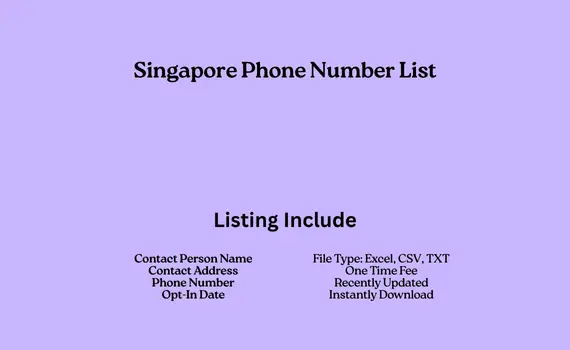 Singapore phone number list