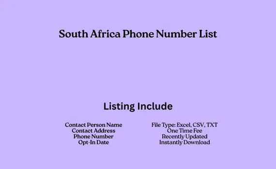 South Africa phone number list