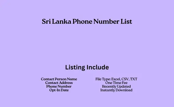 Sri Lanka phone number list