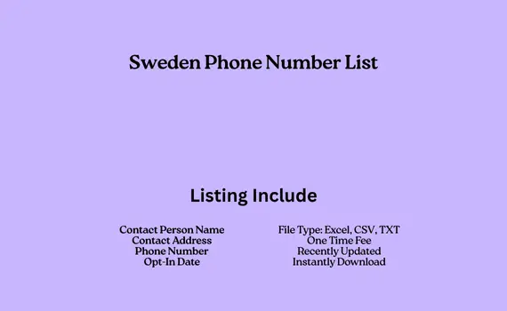 Sweden phone number list