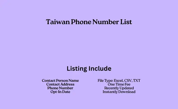 Taiwan phone number list