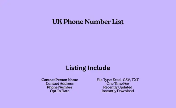 UK phone number list