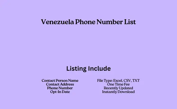 Venezuela phone number list